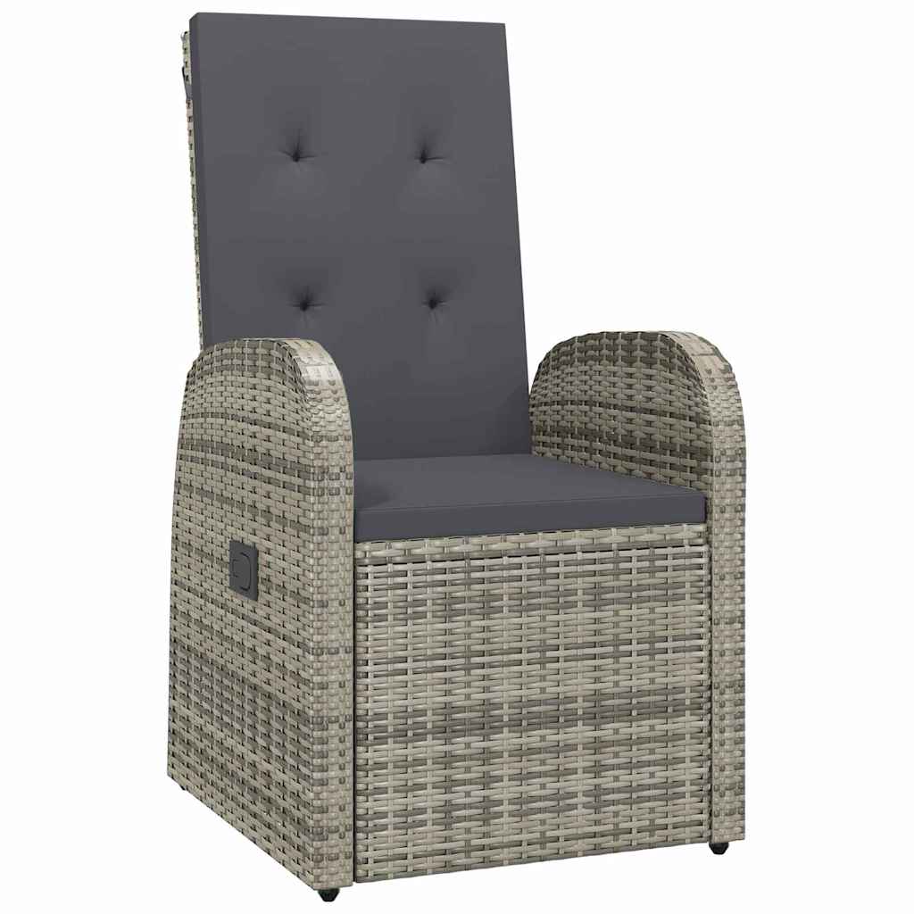Conjunto de Comedor de Jardín 3 pcs Gris ratán sintético