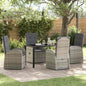 Conjunto de Comedor de Jardín 3 pcs Gris ratán sintético