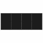 Conjunto de Comedor de Jardín 9 pcs Negro ratán sintético