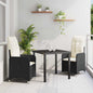 Conjunto de Comedor de Jardín 3 pcs Beige ratán sintético