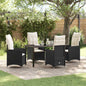 Conjunto de Comedor de Jardín 3 pcs Beige ratán sintético