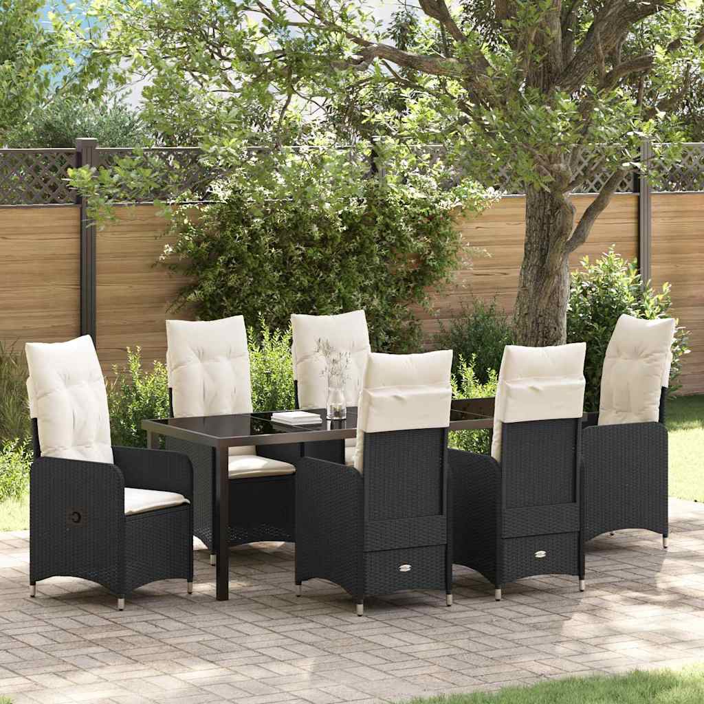 Conjunto de Refeição de Jardim 3 pçs Bege rotim sintético