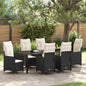 Conjunto de Comedor de Jardín 3 pcs Beige ratán sintético
