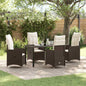 Conjunto de Comedor de Jardín 3 pcs Beige ratán sintético