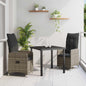 Conjunto de Comedor de Jardín 3 pcs Beige ratán sintético