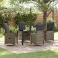 Conjunto de Comedor de Jardín 3 pcs Beige ratán sintético
