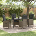 Conjunto de Comedor de Jardín 3 pcs Beige ratán sintético