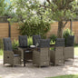Conjunto de Comedor de Jardín 3 pcs Beige ratán sintético