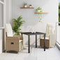Conjunto de Comedor de Jardín 3 pcs Beige ratán sintético