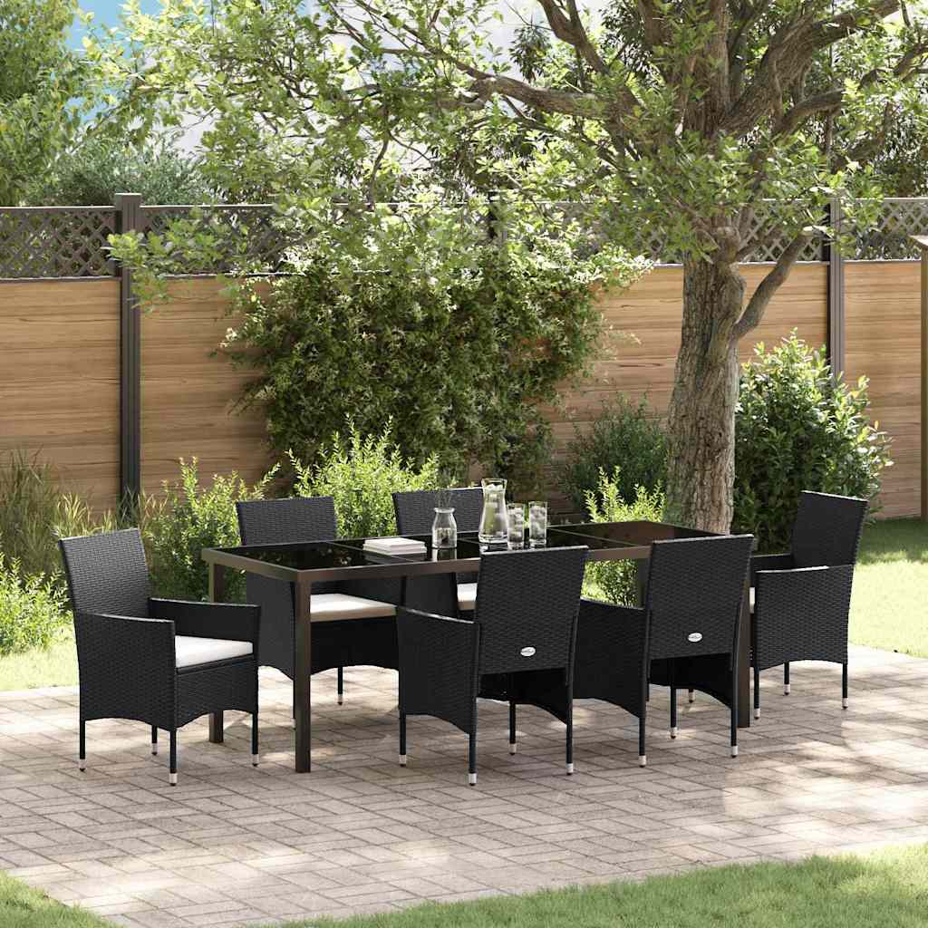 Conjunto de Comedor de Jardín 3 pcs Beige ratán sintético