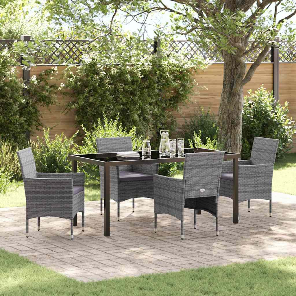Conjunto de Comedor de Jardín 3 pcs Beige ratán sintético