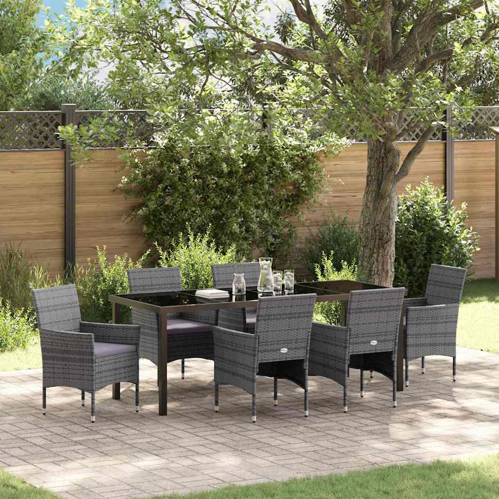 Conjunto de Comedor de Jardín 3 pcs Beige ratán sintético