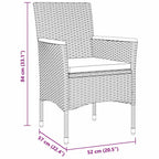 Conjunto de Comedor de Jardín 3 pcs Negro ratán sintético