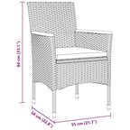 Conjunto de Comedor de Jardín 5 pcs Negro ratán sintético