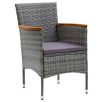 Conjunto de Comedor de Jardín 5 pcs Gris ratán sintético