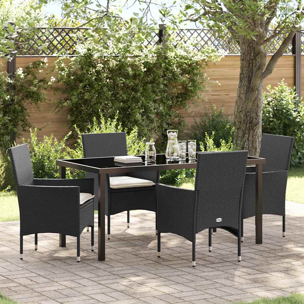 Conjunto de Comedor de Jardín 3 pcs Beige ratán sintético