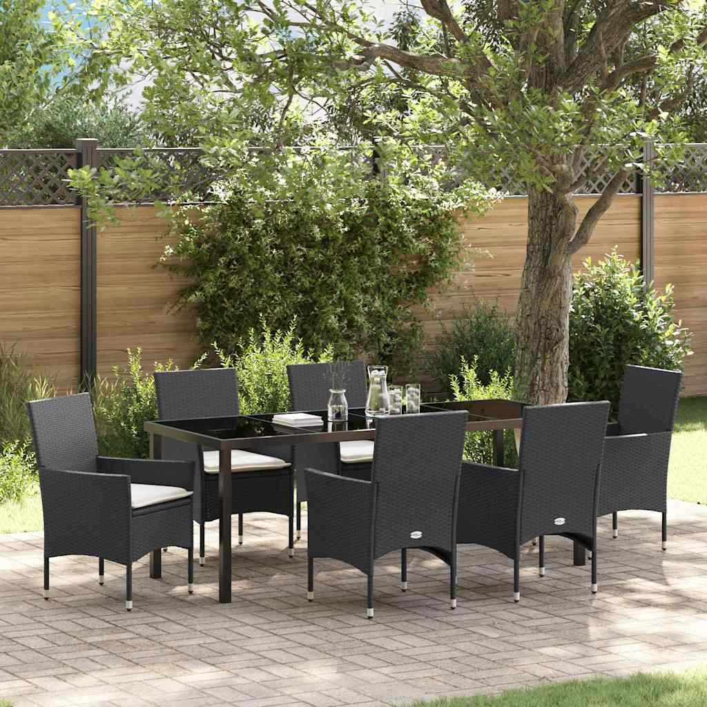 Conjunto de Comedor de Jardín 3 pcs Beige ratán sintético