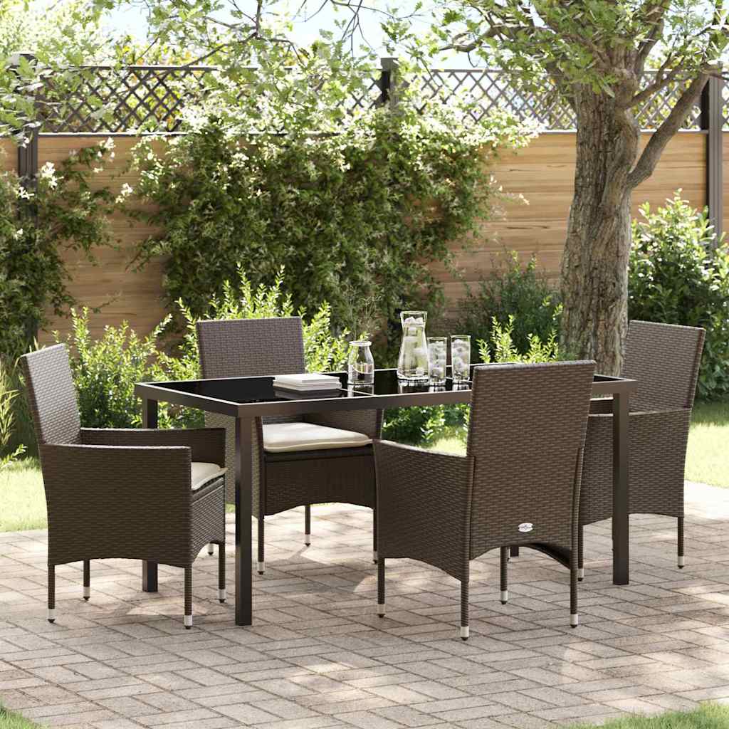 Conjunto de Comedor de Jardín 3 pcs Beige ratán sintético