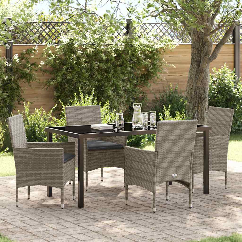 Conjunto de Comedor de Jardín 3 pcs Beige ratán sintético