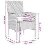 Conjunto de Comedor de Jardín 3 pcs Beige ratán sintético