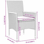 Conjunto de Comedor de Jardín 3 pcs Negro ratán sintético