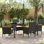 Conjunto de Comedor de Jardín 5 pcs Beige ratán sintético