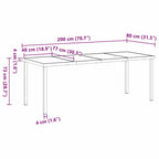 Conjunto de Comedor de Jardín 9 pcs Marrón ratán sintético