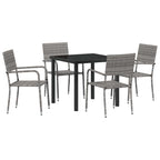Conjunto de Comedor de Jardín 5 pcs Gris ratán sintético