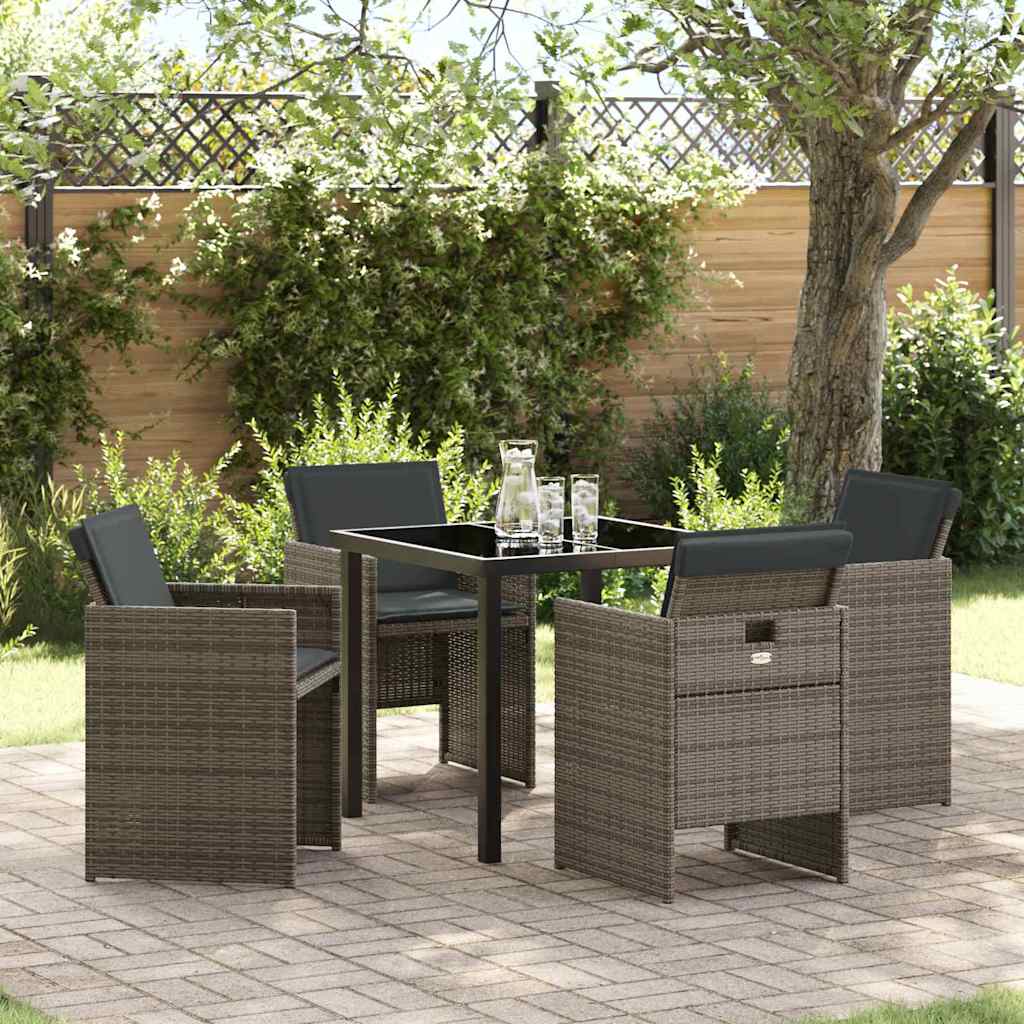 Conjunto de Refeição de Jardim 11 peças Preto Aço