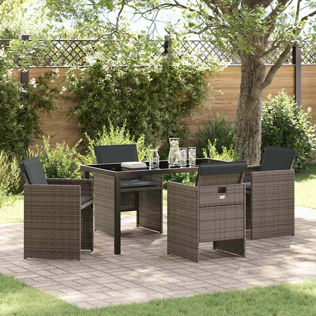 Conjunto de Refeição de Jardim 11 peças Preto Aço