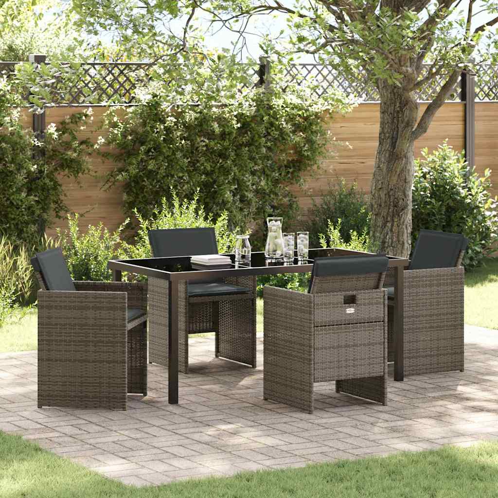 Conjunto de Refeição de Jardim 11 peças Preto Aço