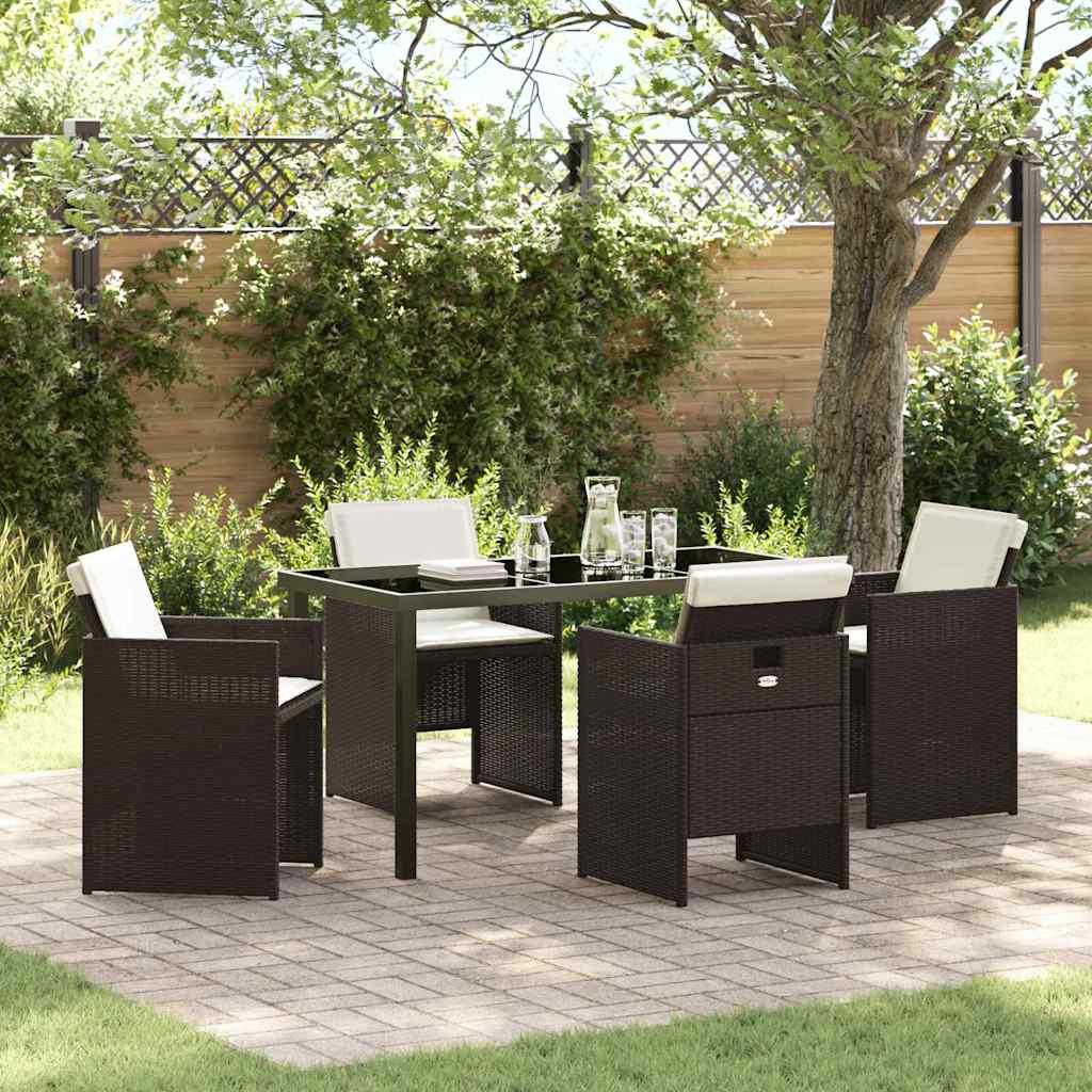 Conjunto de Refeição de Jardim 11 peças Preto Aço