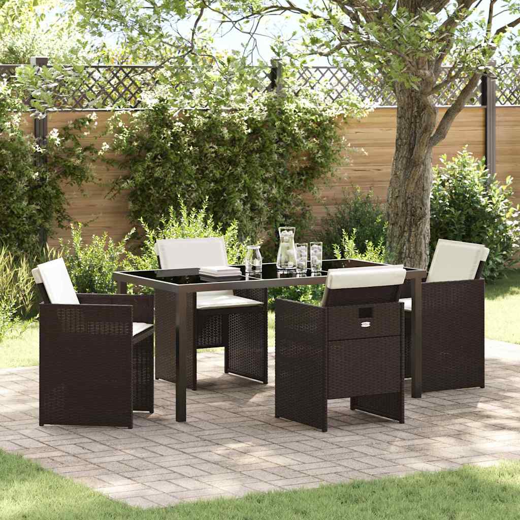 Conjunto de Refeição de Jardim 11 peças Preto Aço