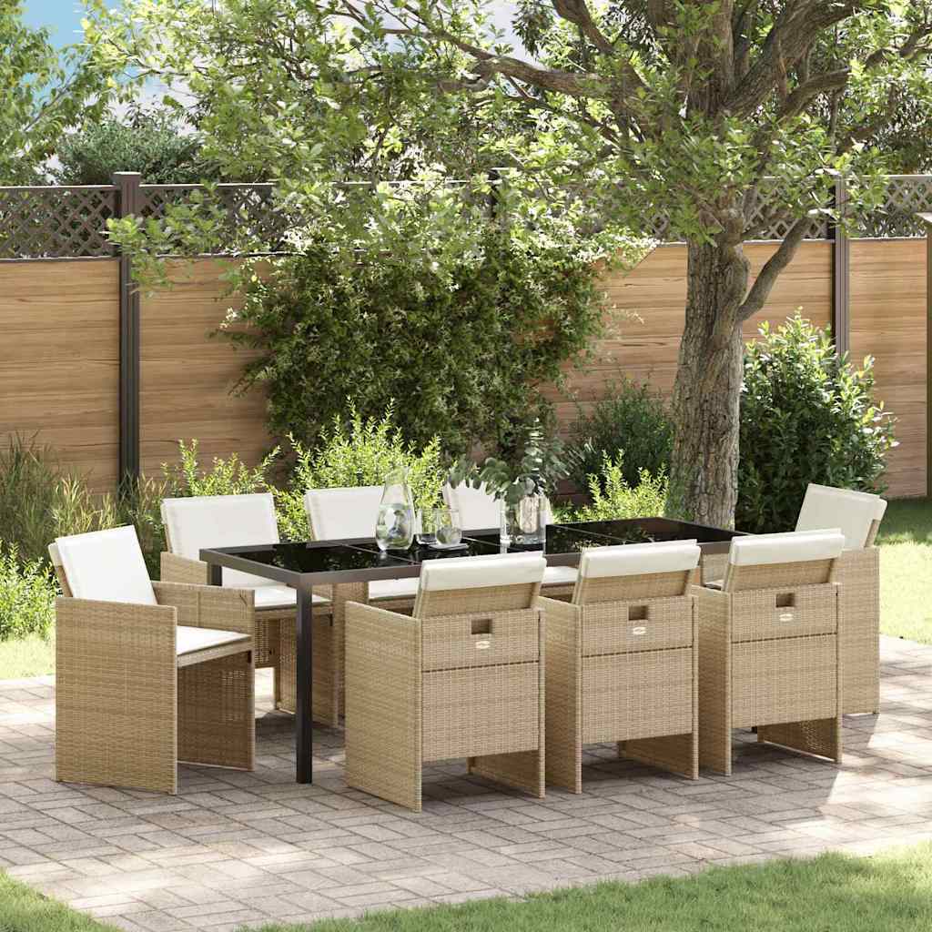 Conjunto de Refeição de Jardim 11 peças Preto Aço