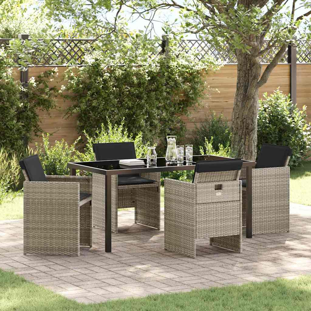 Conjunto de Refeição de Jardim 11 peças Preto Aço