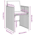 Conjunto de Comedor de Jardín 5 pcs Beige ratán sintético