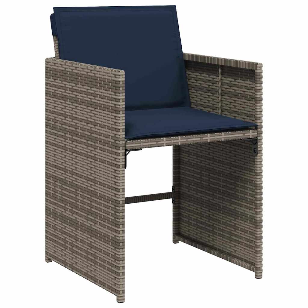 Conjunto de Comedor de Jardín 5 pcs Gris ratán sintético
