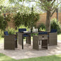 Conjunto de Comedor de Jardín 5 pcs Gris ratán sintético
