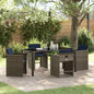 Conjunto de Comedor de Jardín 5 pcs Gris ratán sintético