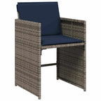 Conjunto de Comedor de Jardín 9 pcs Gris ratán sintético