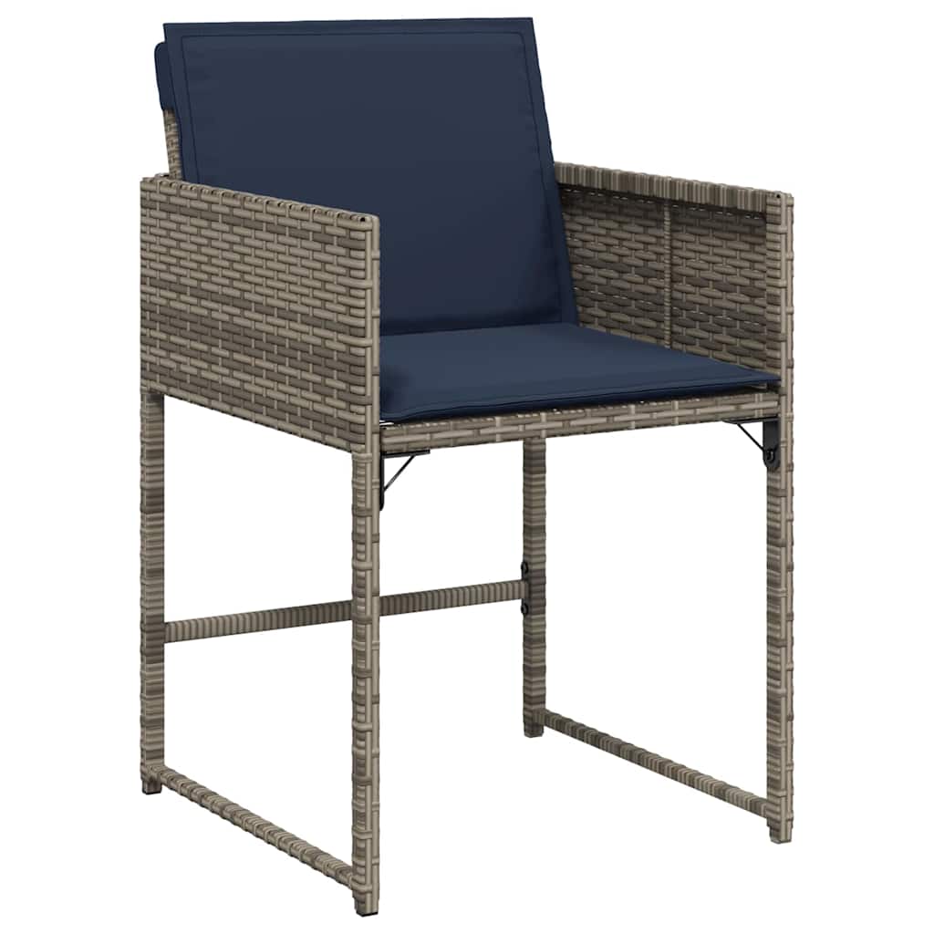 Conjunto de Comedor de Jardín 5 pcs Gris ratán sintético