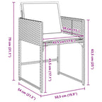 Conjunto de Comedor de Jardín 9 pcs Gris ratán sintético