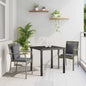 Conjunto de Comedor de Jardín 3 pcs Gris ratán sintético