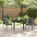 Conjunto de Comedor de Jardín 3 pcs Gris ratán sintético