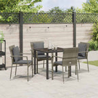 Conjunto de Comedor de Jardín 5 pcs Gris ratán sintético