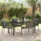 Conjunto de Comedor de Jardín 5 pcs Gris ratán sintético