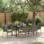 Conjunto de Comedor de Jardín 7 pcs Gris ratán sintético