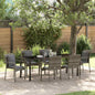 Conjunto de Comedor de Jardín 7 pcs Gris ratán sintético