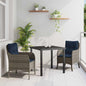 Conjunto de Comedor de Jardín 3 pcs Gris ratán sintético