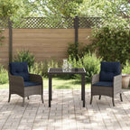 Conjunto de Comedor de Jardín 3 pcs Gris ratán sintético